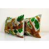 Set of Two Ikat Velvet Pillow Cover, Pair HandmadeTiger Silk | Sham in Linens & Bedding by Vintage Pillows Store. Item composed of cotton & fiber