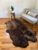 Plush Rich Brown Sheepskin Quad | Area Rug in Rugs by East Perry. Item composed of wool and fiber