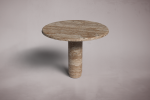 Marylou Noche Travertine Round Table | Dining Table in Tables by HamamDecor LLC