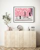 Colorful New York City street photograph, 'Lady Walks Dogs' | Photography by PappasBland. Item composed of paper in contemporary or urban style