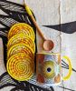 Yellow Orange African Pattern Boho Coffee Mug | Drinkware by Reflektion Design