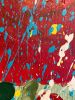 Blooming Fragments of Color – Original Red Abstract Floral Painting | Oil And Acrylic Painting in Paintings by Dario Moschetta