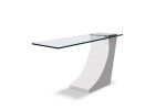 Clasp Console table | Tables by Greg Sheres. Item made of steel with glass