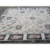 Vintage Aubusson Turkish Needlepoint Rug - 7'9'' X 9'6'' | Area Rug in Rugs by Vintage Pillows Store. Item composed of cotton and fiber