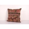 Large Rustic Square Size Caucasian Rug Pillow, Hand Knotted | Cushion in Pillows by Vintage Pillows Store