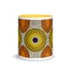 Yellow Orange African Pattern Boho Coffee Mug | Drinkware by Reflektion Design