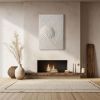 Textured Relief Wall Art: Sandy White Sculptural Painting, Handmade | Wall Sculpture in Wall Hangings by Vaiva Art Atelier