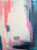 Interim | Pink and Blue Abstract Original Painting | Oil And Acrylic Painting in Paintings by Abby May