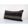 Ethnic Goat Hair Lumbar Kilim Pillow Cover from Anatolian, H | Cushion in Pillows by Vintage Pillows Store