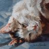 Custom pet portrait oil painting original, Custom cat | Oil And Acrylic Painting in Paintings by Natart. Item composed of canvas & synthetic compatible with contemporary style