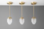 Art Deco Pendant Light - Skyscraper Shade - Model No. 5492 | Pendants by Peared Creation. Item composed of brass and glass