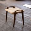 Wood and Cork Stool or Ottoman | Suber Stool by Alabama Sawy | Chairs by Alabama Sawyer. Item made of walnut