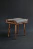 Stool / Seat in Solid Walnut Board | Chairs by Manuel Barrera Habitables. Item composed of walnut and fabric