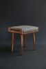 Stool / Seat in Solid Walnut Board | Chairs by Manuel Barrera Habitables. Item composed of walnut and fabric
