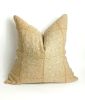mustard block print pillow, yellow printed pillow | Pillows by Velvet Fringe