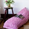 Lazy Lounger Arm Knit Pillow DIY KIT | Pillows by Flax & Twine. Item composed of fabric