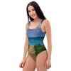 One Piece Swimsuit - Edge of Calm - Coastal Pathway Scene | Work by Eman's Gallery