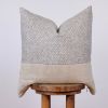 Cream & Navy Linen Diamond Print with Grey-Cream Vintage Arm | Pillow in Pillows by Vantage Design