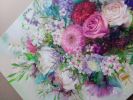 Bridal bouquet painting from photo, Floral oil paintings | Oil And Acrylic Painting in Paintings by Natart. Item made of canvas with synthetic