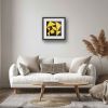 Golden Fracture - Framed Original Collage - Geometric Minimalist | Paintings by Eman's Gallery