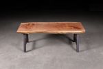Maple Slab Coffee Table | Tables by Urban Lumber Co.. Item made of maple wood with steel