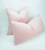 blush long lumbar pillow cover // blush velvet cushion cover | Pillows by velvet + linen