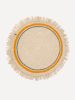 Fringed Area Throw Rug | Small Rug in Rugs by Anzy Home. Item composed of fabric and fiber