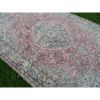Vintage Turkish Floral Oushak Accent Rug in Warm Soft Muted | Area Rug in Rugs by Vintage Pillows Store. Item composed of cotton and fiber