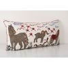 Suzani Animal Garden Long Cushion Cover, Embroidery Tribal H | Pillows by Vintage Pillows Store