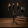 Hand Forged Iron Candelabra 20.5″ (52cm) | Candle Holder in Decorative Objects by edecrawzFC