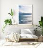 Soothing beach photography print, "Blue Gulf" seascape | Photography by PappasBland. Item made of paper works with minimalism & contemporary style