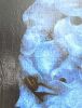 Blooming Mind – Blue Abstract Female Portrait Painting | Mixed Media in Paintings by Dario Moschetta