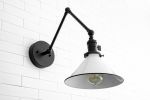 Adjustable Sconce With Switch - Model No. 3861 | Sconces by Peared Creation. Item composed of brass and glass