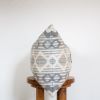 Grey/Cream Tribal Wool with Charcoal Leather Cross Pillow 16x24 | Pillows by Vantage Design