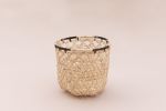 4" Braided Money Tree Plant + Bachao Planter Basket | Plants & Flowers by NEEPA HUT. Item made of wood