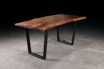 Live Edge Walnut Dining Table | Tables by Urban Lumber Co.. Item composed of walnut and steel