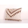 Turkish Herki Kilim Lumbar Pillow Cover, Organic Wool Cushio | Cushion in Pillows by Vintage Pillows Store
