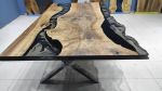 Custom Dark Walnut Resin Dining Table, Kitchen table | Tables by LuxuryEpoxyFurniture. Item made of wood & synthetic