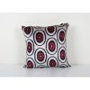 Red Polka Dot Ikat Velvet Pillow - Square Silk Velvet Cushio | Cushion in Pillows by Vintage Pillows Store