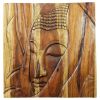 Haussmann® Forest Dweller Ayutthaya Panel 24 x 24 x 2.75 in | Wall Sculpture in Wall Hangings by Haussmann®