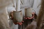 SET of (2 mugs) Earthling - "Simplicity" - organic natural | Drinkware by Laima Ceramics. Item made of stoneware works with minimalism style
