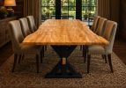 Rustic Luxe Maple Farmhouse Table | Dining Table in Tables by Pelican State Woodworks