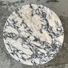 Calacatta viola round marble table | Coffee Table in Tables by AYMARBLEDESIGN LLC