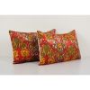 Set of Two Soft Lumbar Cover, Pair Velvet Pillow Cover | Sham in Linens & Bedding by Vintage Pillows Store. Item composed of cotton and fiber