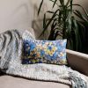 Iris Lake – Floral Art Pillow | Work by Eman's Gallery