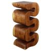 Haussmann® Wood Wave Verve Accent Snake Table 12x14x30 in | End Table in Tables by Haussmann®