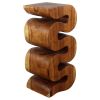 Haussmann® Wood Wave Verve Accent Snake Table 12x14x30 in | End Table in Tables by Haussmann®