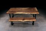 Live Edge Walnut Timberbeast Dining Set | Dining Table in Tables by Urban Lumber Co.. Item made of walnut