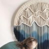 Circular Fiber Art Collection - NEPTUNE | Wall Hangings by Rianne Aarts / Teddy and Wool Studio. Item composed of fiber