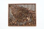 Vancouver Cityscape 44.5" x 36.5" x 4" | Wall Sculpture in Wall Hangings by Craig Forget. Item composed of oak wood in mid century modern or contemporary style
